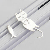 Cat and Fish Stud Earrings